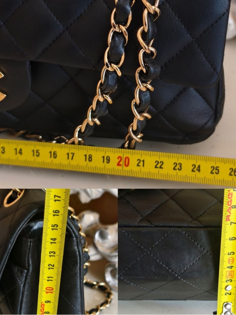 CHANEL Black Quilted Shoulder Bag with Gold Hardware - Picture 15 of 16